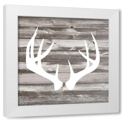Antler Art II White Modern Wood Framed Art Print by Venter, Tandi