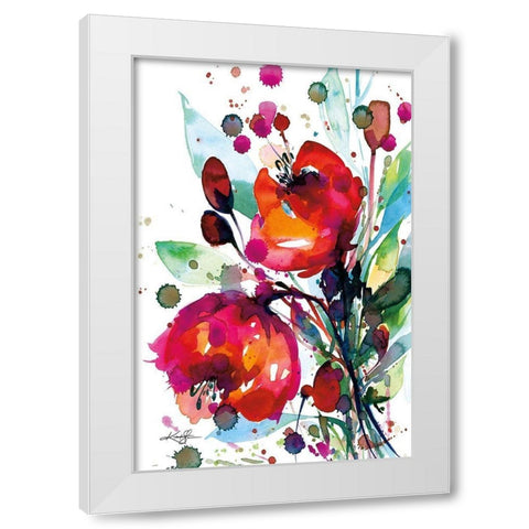 Floral Dream I White Modern Wood Framed Art Print by Stanion, Kathy Morton
