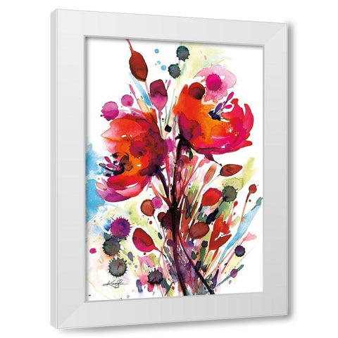 Floral Dream II White Modern Wood Framed Art Print by Stanion, Kathy Morton