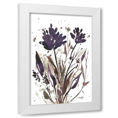 Floral Music II White Modern Wood Framed Art Print by Stanion, Kathy Morton
