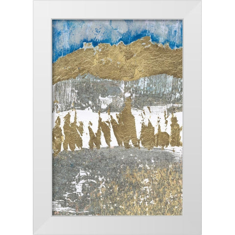 Gold Touch I White Modern Wood Framed Art Print by Bernsen, Leslie