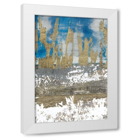 Gold Touch II White Modern Wood Framed Art Print by Bernsen, Leslie