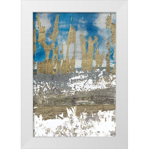 Gold Touch II White Modern Wood Framed Art Print by Bernsen, Leslie