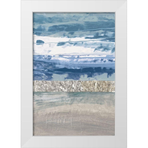 Coastal Hues II White Modern Wood Framed Art Print by Fields, Laurie