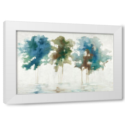 Tree Trio White Modern Wood Framed Art Print by Ellens, Jacqueline