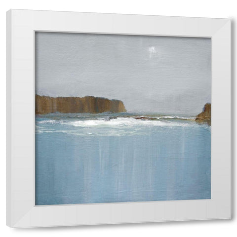 Lulworth Cove White Modern Wood Framed Art Print by Gold, Caroline