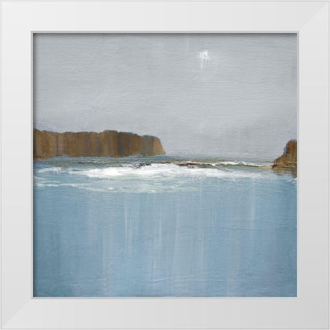 Lulworth Cove White Modern Wood Framed Art Print by Gold, Caroline