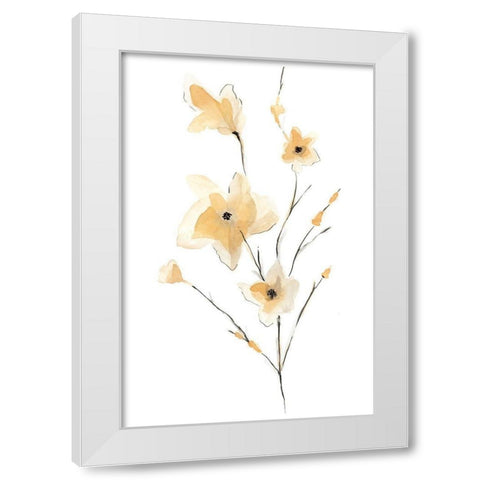 Morning Glory II White Modern Wood Framed Art Print by Golden, Corrie