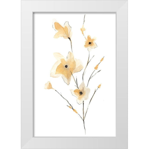 Morning Glory II White Modern Wood Framed Art Print by Golden, Corrie