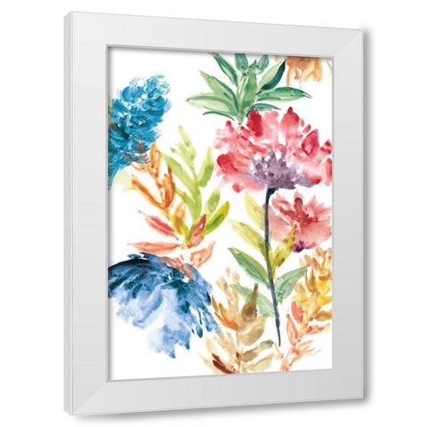 Lush Floral II White Modern Wood Framed Art Print by Meyers, Rebecca
