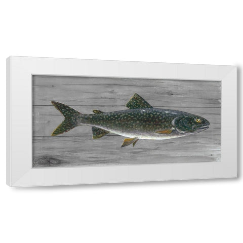 Cold Lake Beauty White Modern Wood Framed Art Print by Fisk, Arnie