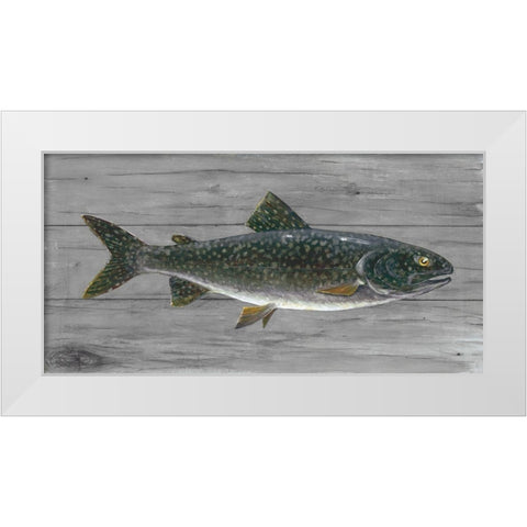 Cold Lake Beauty White Modern Wood Framed Art Print by Fisk, Arnie