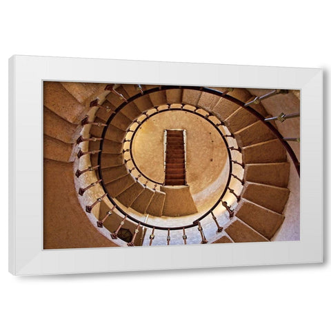 Unwind  White Modern Wood Framed Art Print by Cahill, Michael