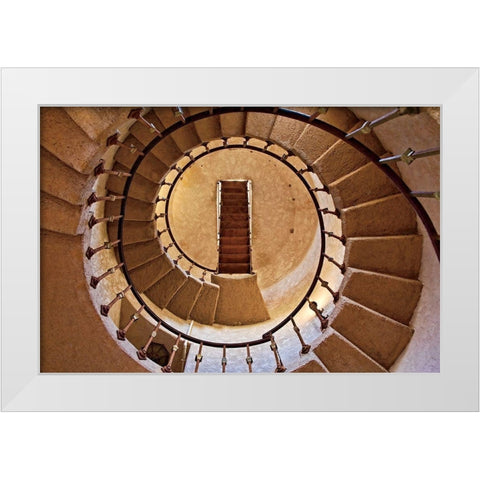 Unwind  White Modern Wood Framed Art Print by Cahill, Michael