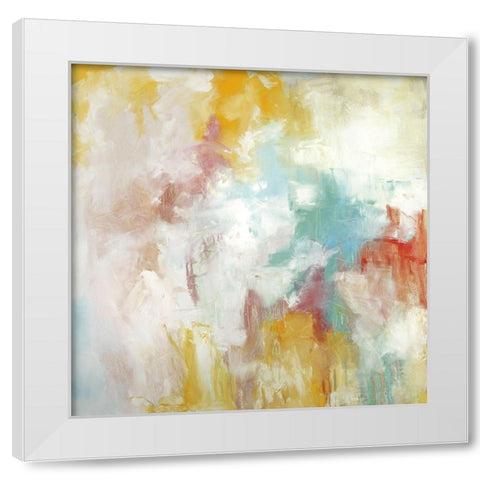Joyous White Modern Wood Framed Art Print by Ellens, Jacqueline