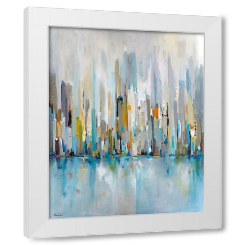 City Beat White Modern Wood Framed Art Print by Jackson, Victoria