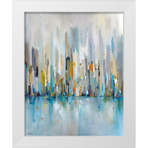 City Beat White Modern Wood Framed Art Print by Jackson, Victoria