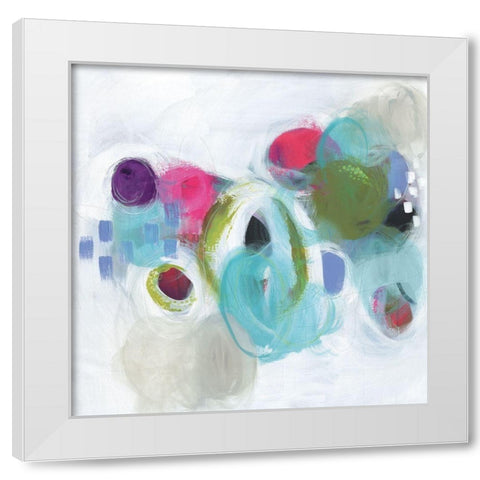 Show Me The World White Modern Wood Framed Art Print by Hawkins, Julie
