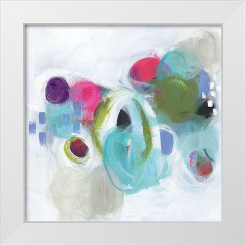 Show Me The World White Modern Wood Framed Art Print by Hawkins, Julie