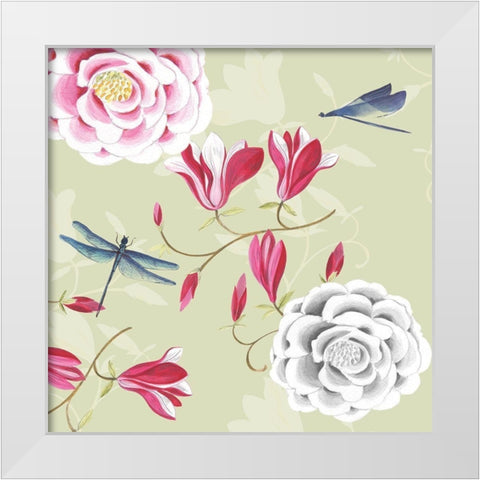 Regal Garden I White Modern Wood Framed Art Print by Turnowsky