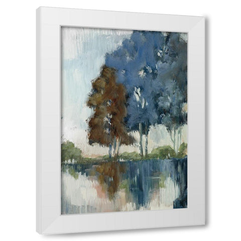Highland View White Modern Wood Framed Art Print by Buckley, Mary