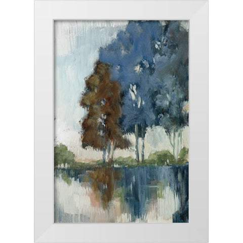 Highland View White Modern Wood Framed Art Print by Buckley, Mary
