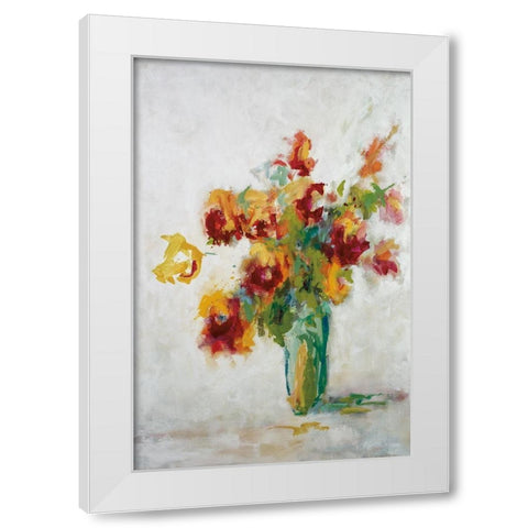 Cheer White Modern Wood Framed Art Print by Ellens, Jacqueline