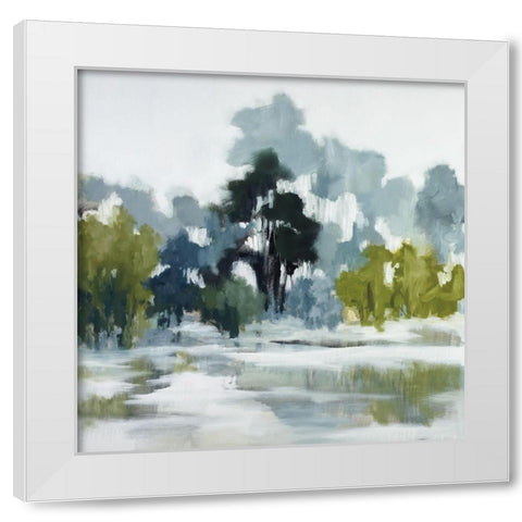 Reflections White Modern Wood Framed Art Print by Ellens, Jacqueline