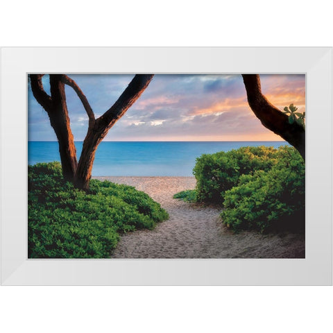 Beach Time White Modern Wood Framed Art Print by Frates, Dennis