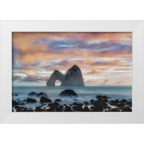 Far and Away White Modern Wood Framed Art Print by Frates, Dennis