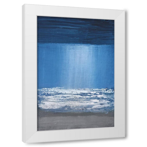 Night Surfing White Modern Wood Framed Art Print by Gold, Caroline