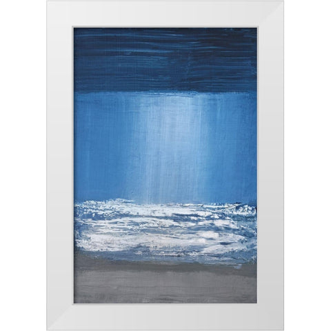 Night Surfing White Modern Wood Framed Art Print by Gold, Caroline