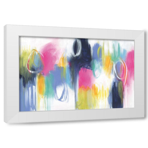 If Only For The Night White Modern Wood Framed Art Print by Hawkins, Julie