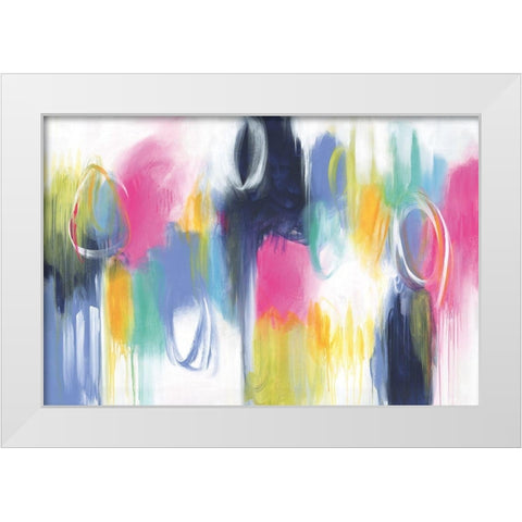 If Only For The Night White Modern Wood Framed Art Print by Hawkins, Julie