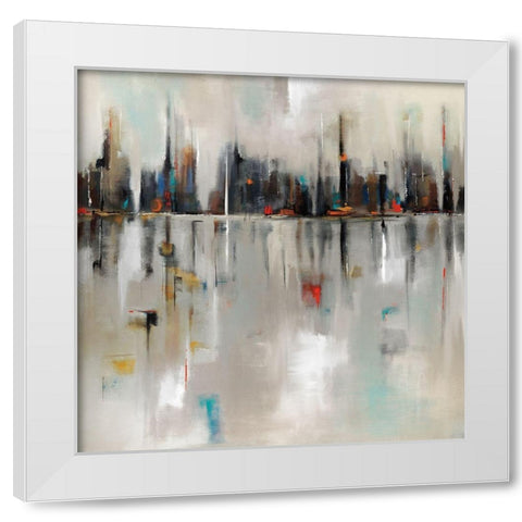 Harbor Town White Modern Wood Framed Art Print by Jackson, Victoria