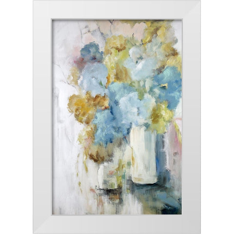 Lilies White Modern Wood Framed Art Print by Buckley, Mary