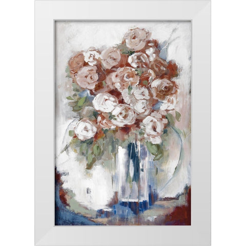 Rose Gold White Modern Wood Framed Art Print by Buckley, Mary
