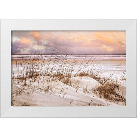 Whispers In the Dunes White Modern Wood Framed Art Print by Celebrate Life Gallery