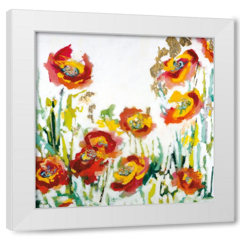 Joyful White Modern Wood Framed Art Print by Ellens, Jacqueline