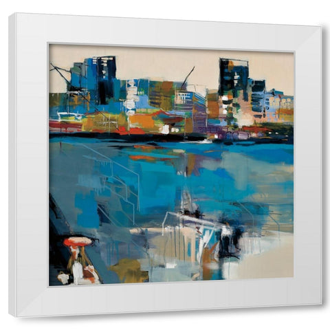 From the Quay White Modern Wood Framed Art Print by Fitzsimmons, A.