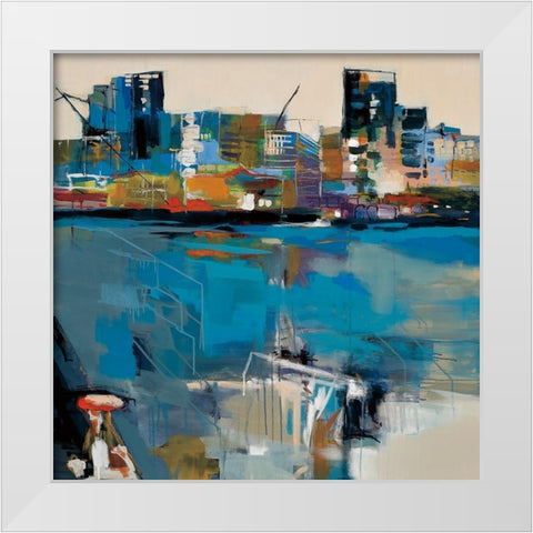 From the Quay White Modern Wood Framed Art Print by Fitzsimmons, A.