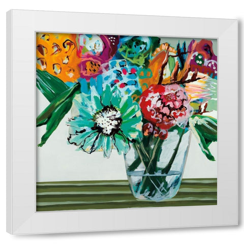 Sherbet Surprise White Modern Wood Framed Art Print by Fitzsimmons, A.