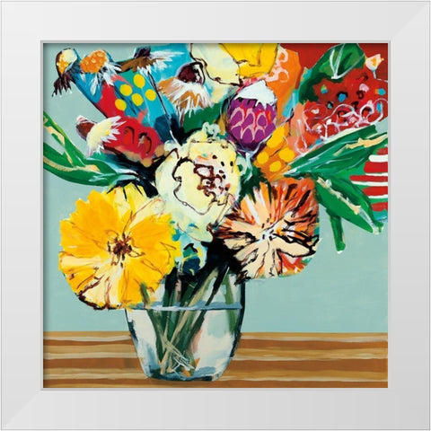 Sunny Delight White Modern Wood Framed Art Print by Fitzsimmons, A.