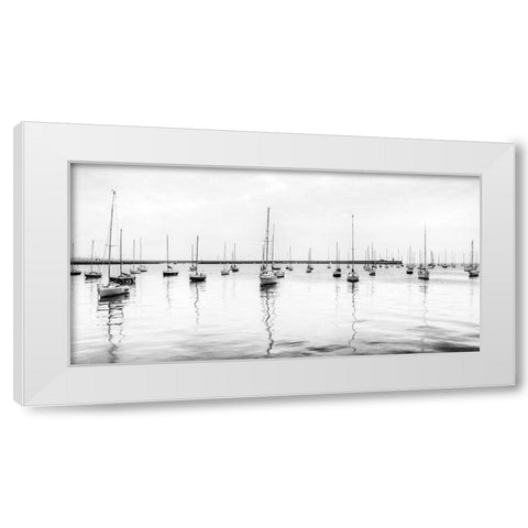 Anchored Sails White Modern Wood Framed Art Print by Frank, Assaf