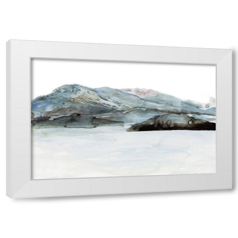 Island View White Modern Wood Framed Art Print by Meyers, Rebecca