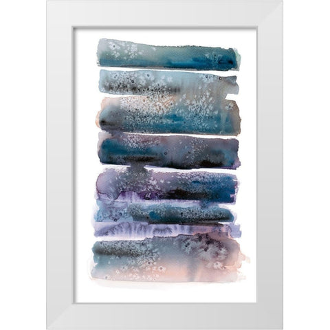 Rows and Flows I White Modern Wood Framed Art Print by Pasion, Wani