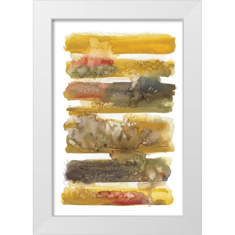 Dreaming Ochre I White Modern Wood Framed Art Print by Pasion, Wani