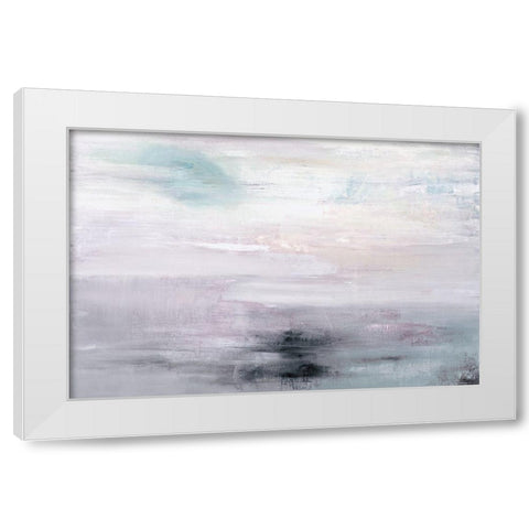 The Amethyst Seas White Modern Wood Framed Art Print by Ross, Heather