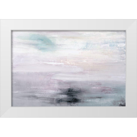 The Amethyst Seas White Modern Wood Framed Art Print by Ross, Heather