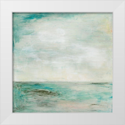 Once in a Blue Moon Morning White Modern Wood Framed Art Print by Ross, Heather
